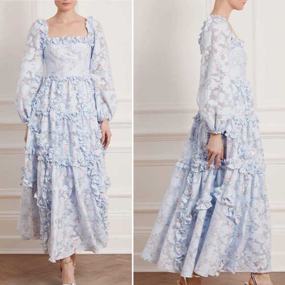 NWOT Needle & Thread Summer Blossom Milkmaid Maxi Dress Size 8 US - Picture 12 of 16